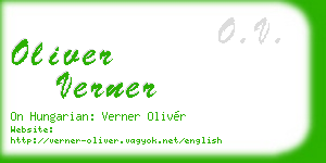 oliver verner business card